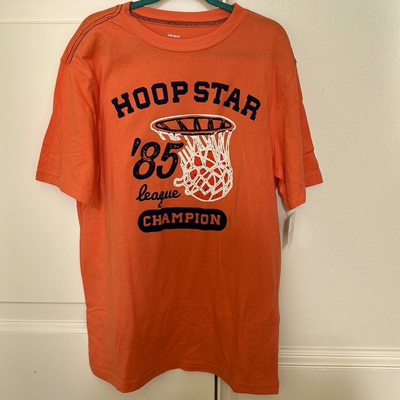 Carter’s NWT size 12 shirt basketball 🏀 theme in orange and blue 🧡💙🧡 - Picture 1 of 6